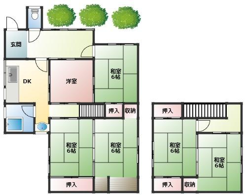 【間取り】 | 藤井寺市道明寺　中古戸建