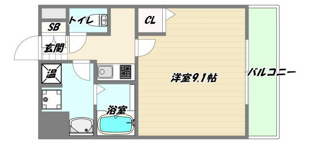 大阪市東淀川区西淡路２丁目の賃貸マンションの間取り