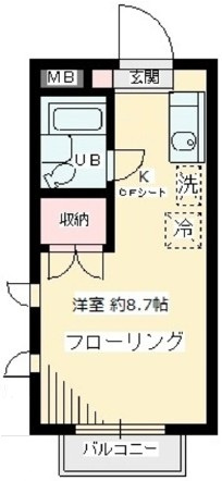 ウエスト　アシュールの間取り|間取りです。