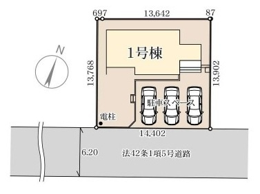 笠間市鯉淵　第11　新築戸建ての区画図|区画図です♪