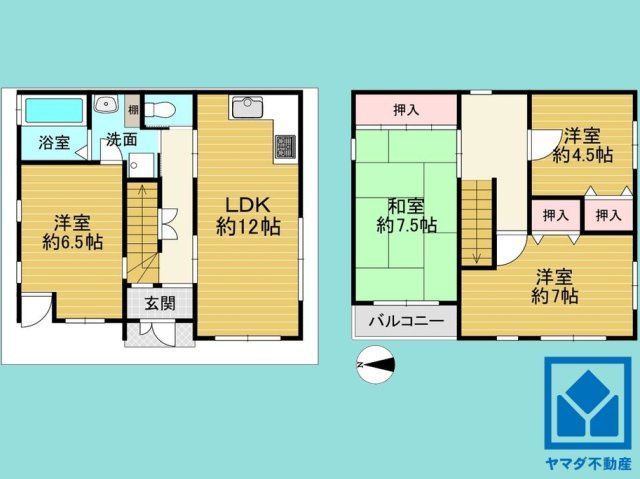 伏見区久我御旅町の間取り