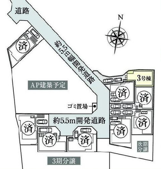 ●鴨居駅　新築戸建の区画図