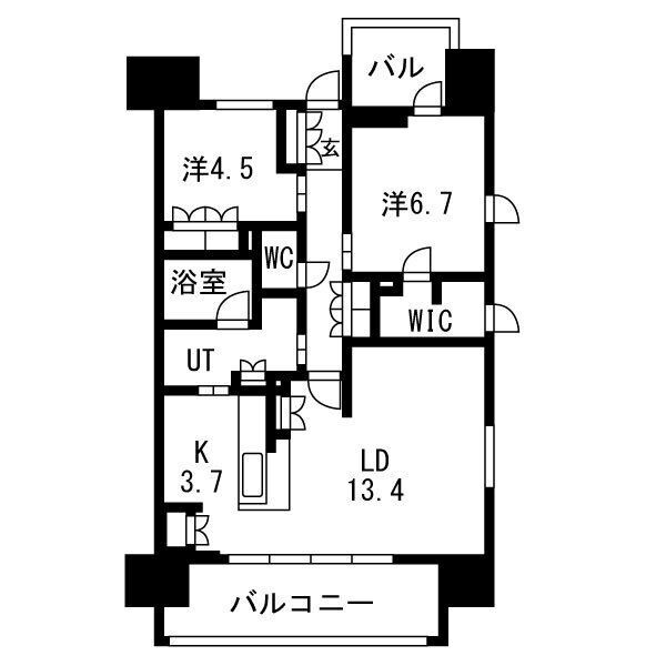 ブランズ北堀江の間取り