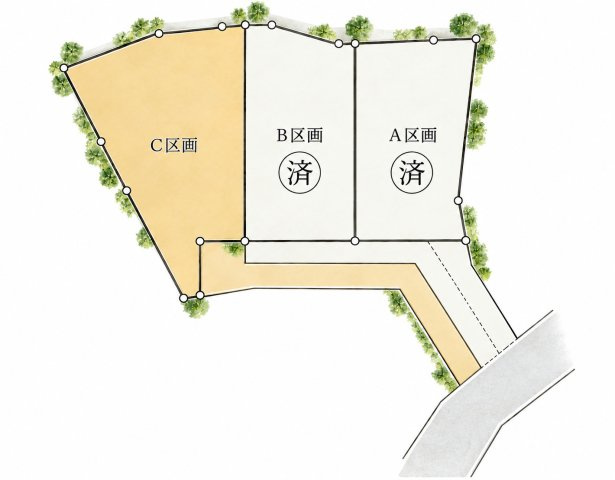 【区画図】 | ◆多摩区西生田４丁目　建築条件なし売地　C区画◆