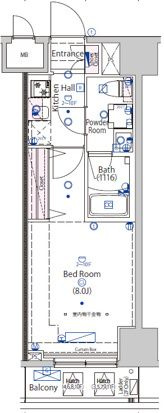 マーロ千住クレストタップの間取り|間取りです。