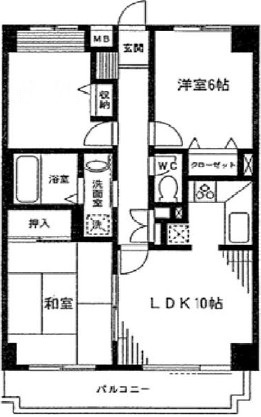 サングレース砧の間取り|間取りです。