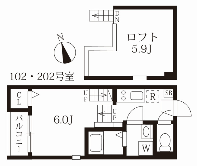【間取り】 | ハーモニーテラス北原町