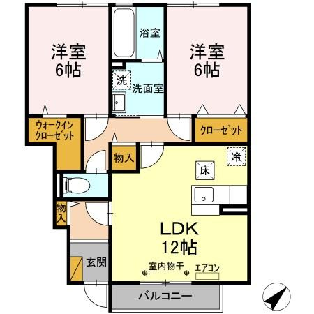 ルミエール　Aの間取り|間取図