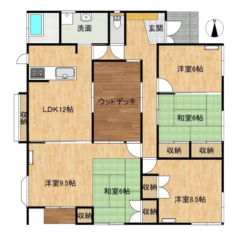 藤光町貸家の間取り|使い勝手の良い間取りです♪