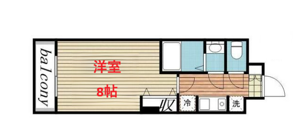 【間取り】 | モカネスト久が原 | 洋室8帖です