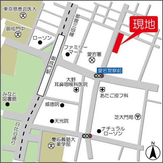 【地図】シティハウス東京新橋 