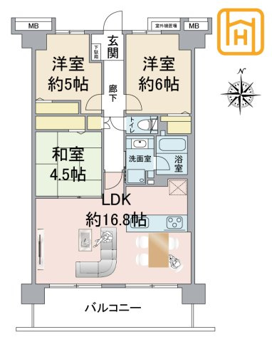 ルモングレース森之宮の間取り