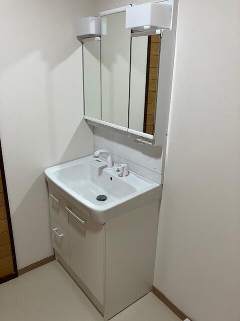 宇都宮市中今泉３丁目　2ＬＤＫ　中古住宅の独立洗面台