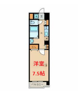 【間取り】 | コンフォートM多摩川 | 洋室7.5帖です