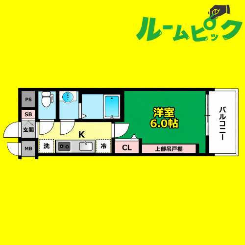 プレリス今池エルトリア　名古屋市賃貸　仲介手数料無料の間取り