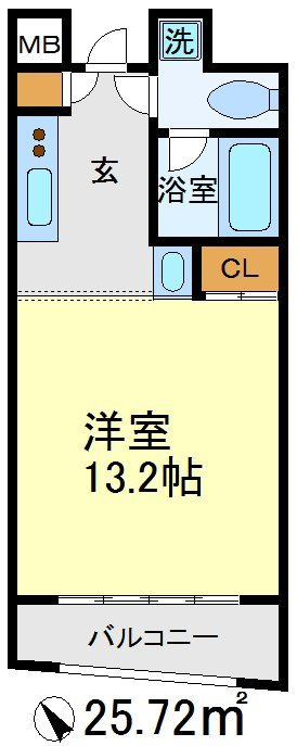 世田谷区宮坂３丁目の賃貸マンションの間取り