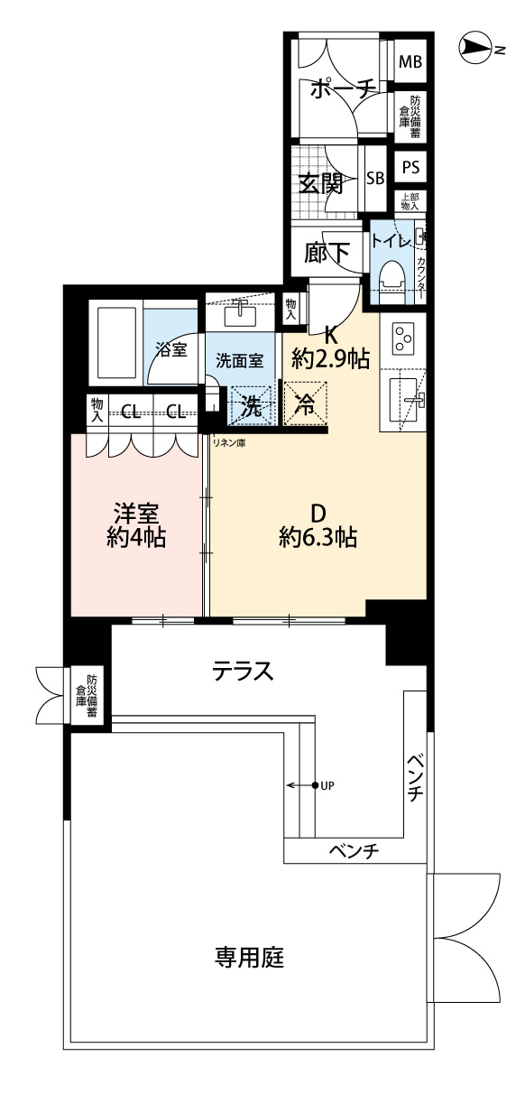 レジデンシャル池上の間取り