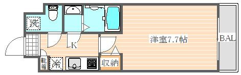 グランフォーレ薬院の間取り|使いやすい間取りです。