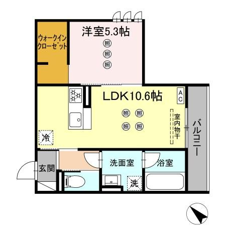 D-ROOM半道橋の間取り|使いやすい間取りです。