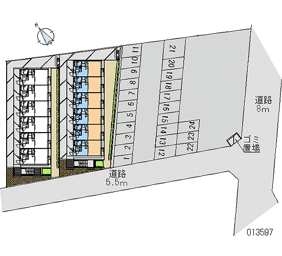 レオパレスグリーンドゥの駐車場|画像4