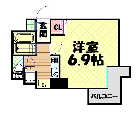 【間取り】 | プレサンス難波OCAT前