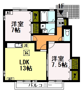アネシス平山の間取り