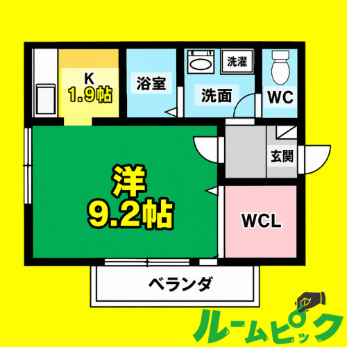 ラズベリーショコラ　名古屋市賃貸　仲介手数料無料の間取り