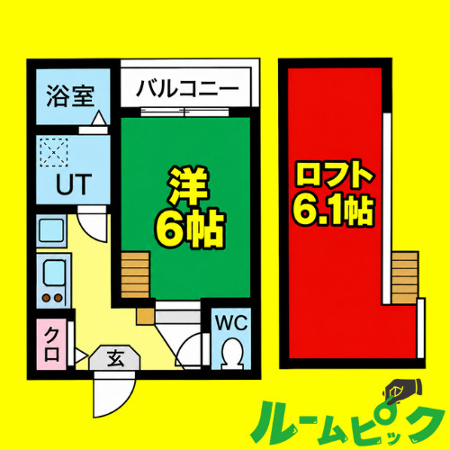 ロプト浄心　名古屋市賃貸　仲介手数料無料の間取り
