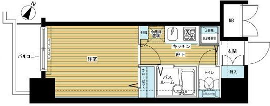 新品家具付きマンション芝浦12(KaGood東京)の間取り|※間取りと異なる場合は現状を優先します。