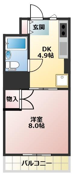 マンションヒバリの間取り