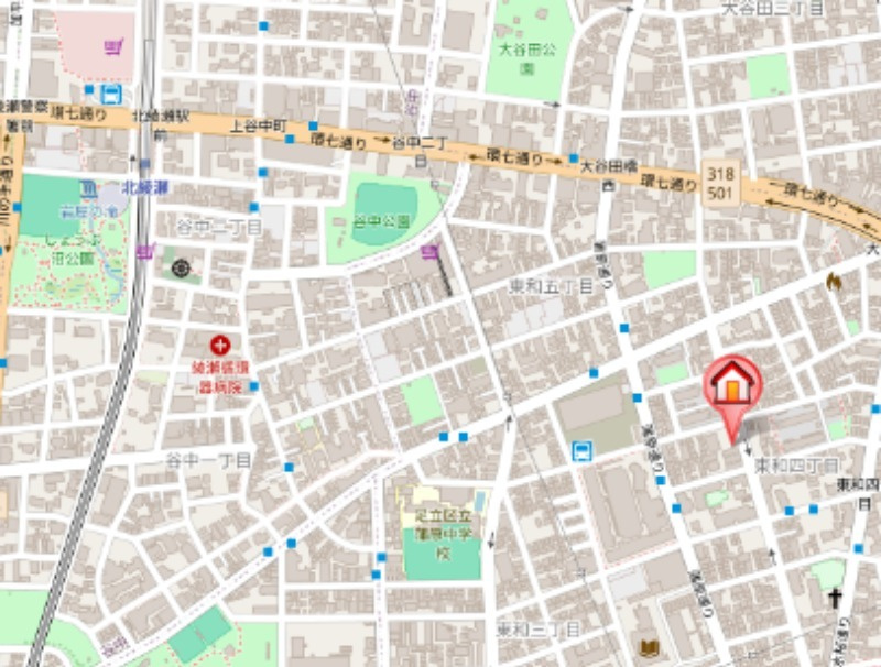 グランソレイユ亀有Ｃの地図