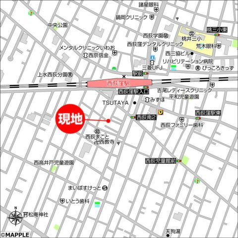 テラス松庵の地図