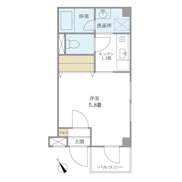 キバサンフラットの間取り