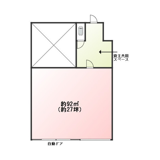 岐阜市鷺山の店舗事務所の間取り