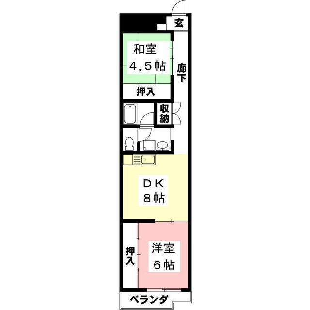 Ｇifu 長住ビルの間取り