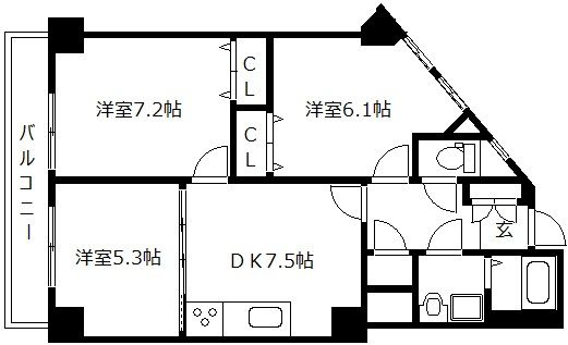 【間取り】 | 博多駅前ビル