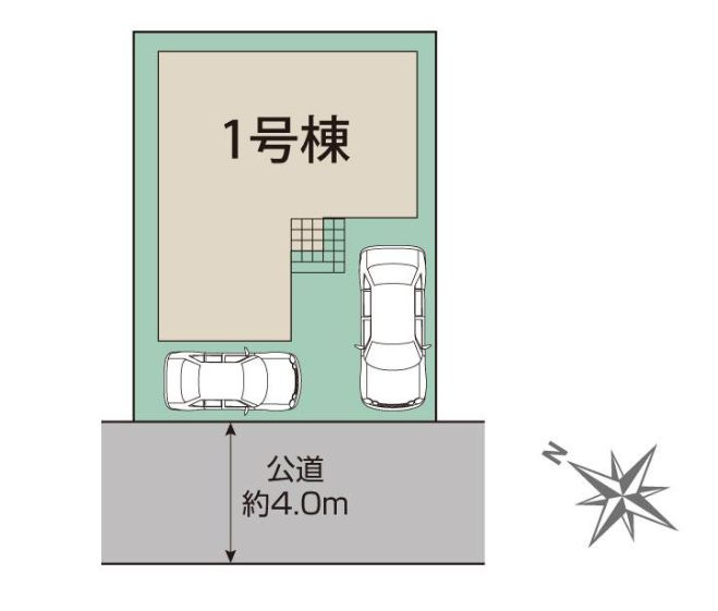 中央区緑が丘1丁目新築戸建て　1号棟の区画図|区画図「中央区緑が丘1丁目新築戸建て」