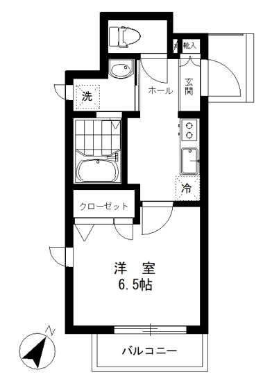【間取り】 | メゾネットシオン | 1K・26.8平米のお部屋です。