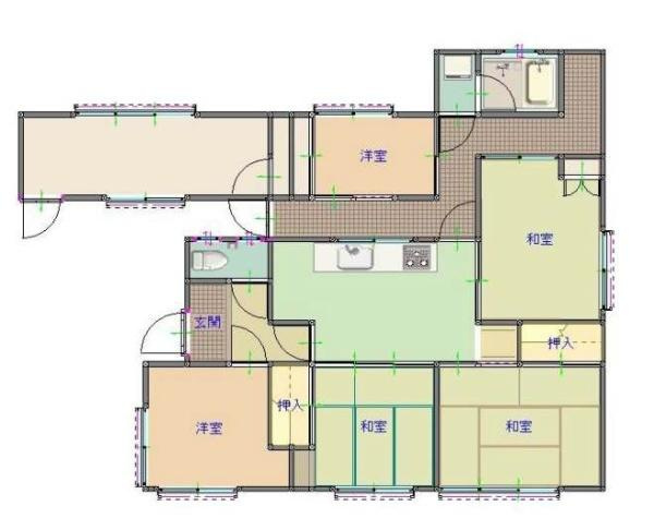 和歌山市井辺　中古戸建の間取り