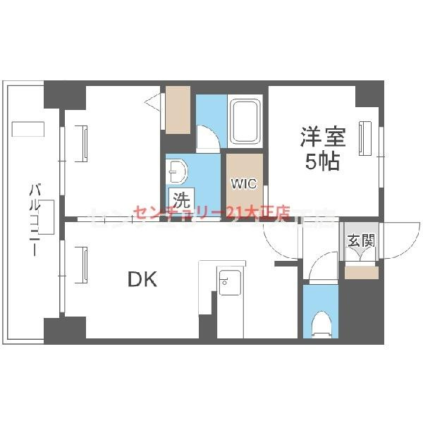 エステムコート難波WEST－SIDE2ベイフレックスの間取り