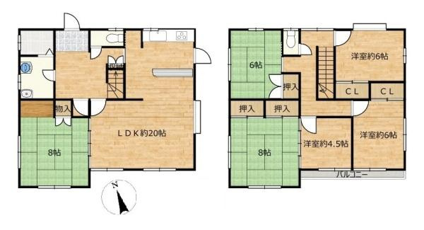 奈良市丸山１丁目　一戸建の間取り