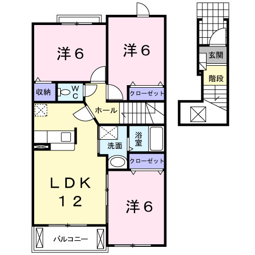 【間取り】 | リバーサイドサワナミＣ