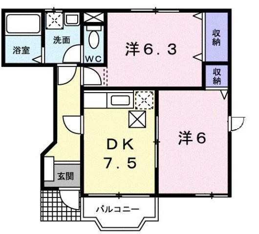メゾン・ラフォーレＣの間取り