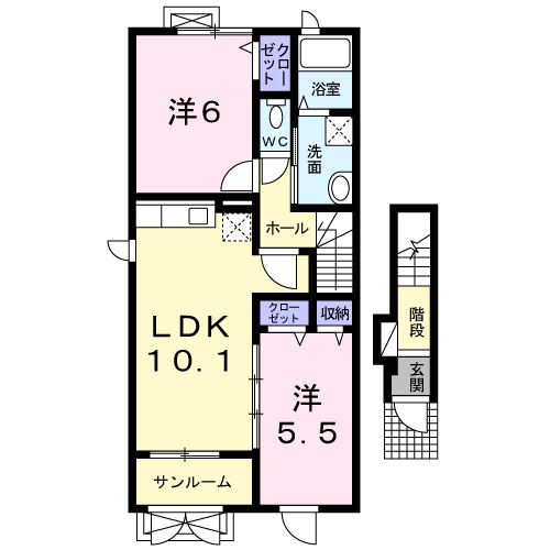 【間取り】 | プティ　パラス