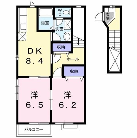 サン・プラシードＡの間取り
