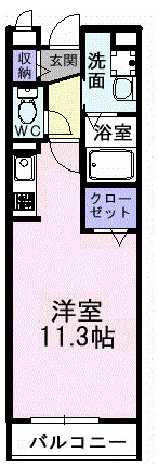 アンソレイエ　Ⅰの間取り