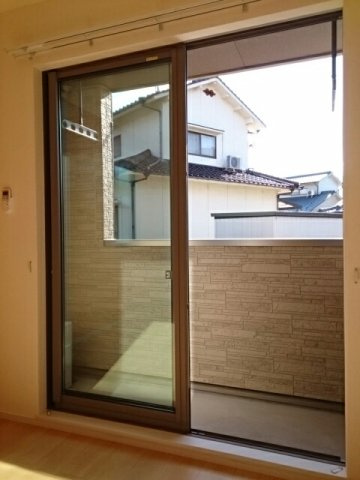 アンソレイエ見奈良　Ｂのバルコニー