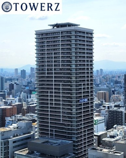【外観】 | ローレルタワー堺筋本町 | 【外観】規則正しい水平ラインに、不規則な垂直ラインを組み合わせた、独創性の高い外観ファサード！