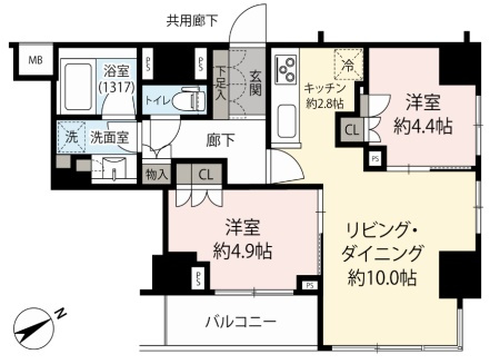 Brilia日本橋茅場町の間取り