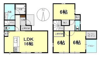 【間取り】 | 新築戸建　市坪北1丁目